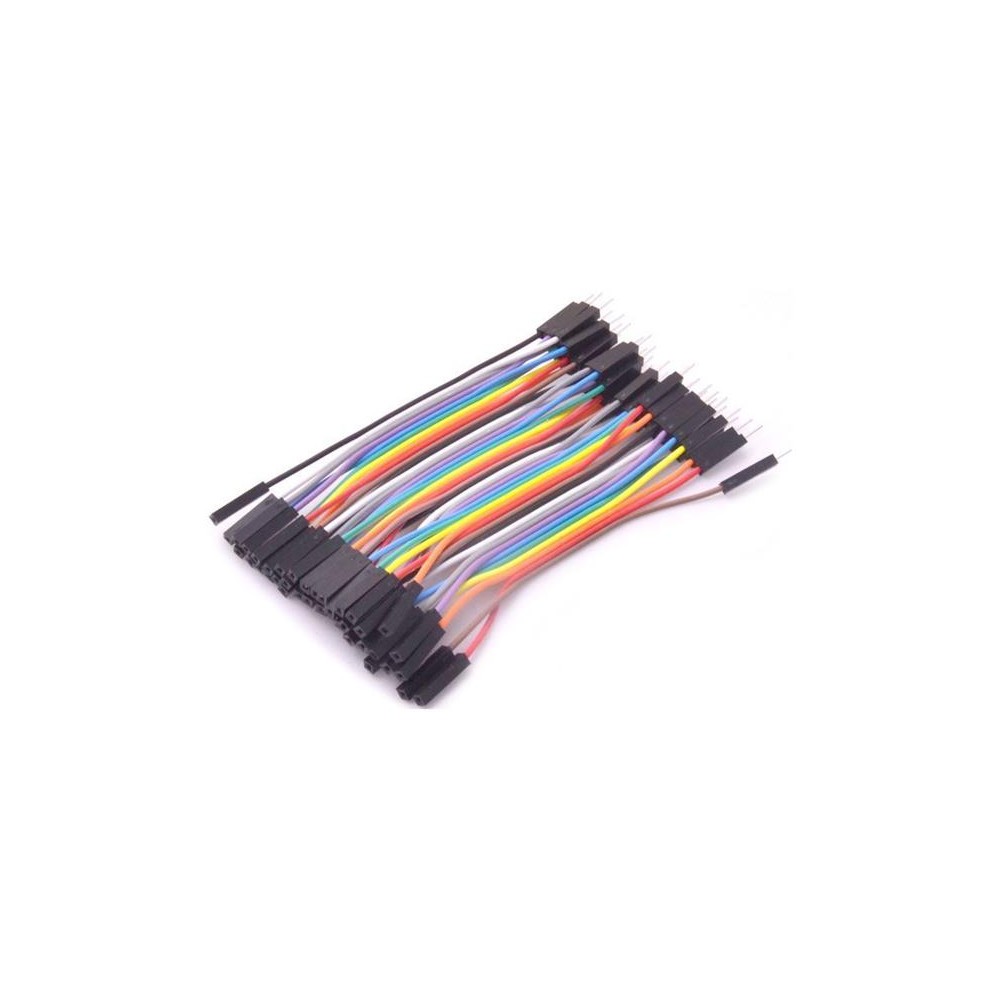 Jungiamieji laidai dupont 40pin, 10cm Jungiamieji laidai dupont 40pin, 10cm