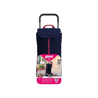 Pirkinių vežimėlis GIMI Twin Blue 56l 169326-Pirkinių vežimėliai