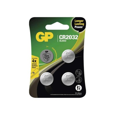 Baterija CR2032 GP ličio 4vnt-Tabletės baterijos