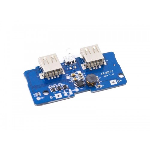 Maitinimo modulis, 5 V STEP-UP + Li-Li-ion įkroviklis-DC-DC