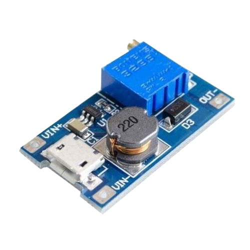 Maitinimo modulis, STEP-UP 2A keitiklis su MT3608 su USB