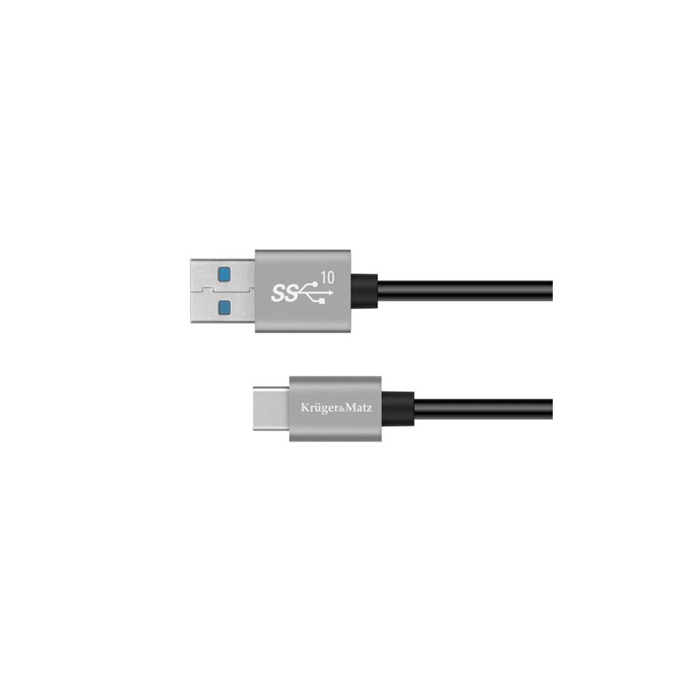Kabelis KRUGER & MATZ KM1263 Basic USB - USB-C 1m-Duomenų ir