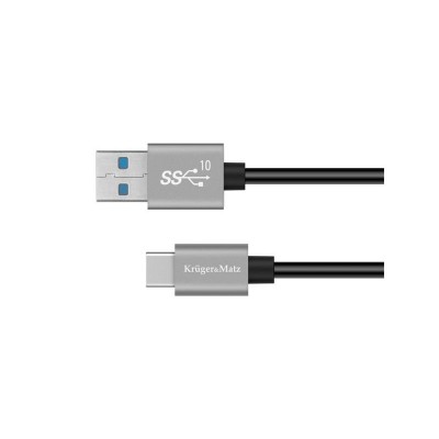 Kabelis KRUGER & MATZ KM1263 Basic USB - USB-C 1m-Duomenų ir