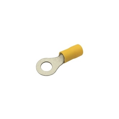 Izoliuotas žiedinis gnybtas 6,5 mm, laidas 4,0-6.0 mm geltonos