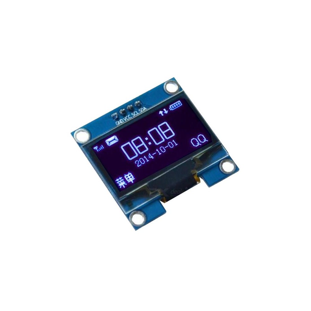 OLED ekranas 0,96", 128x64 ženklai, IIC / I2C, 4-pin, mėlynos