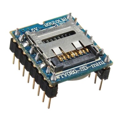 MP3 grotuvas mini WTV020-SD-16P Arduino-Priedai