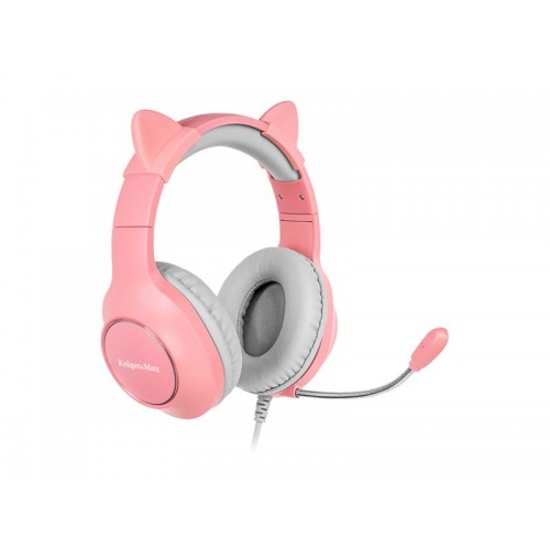 Ausinės KRUGER & MATZ Gamer Kids Pink-Žaidimų ausinės