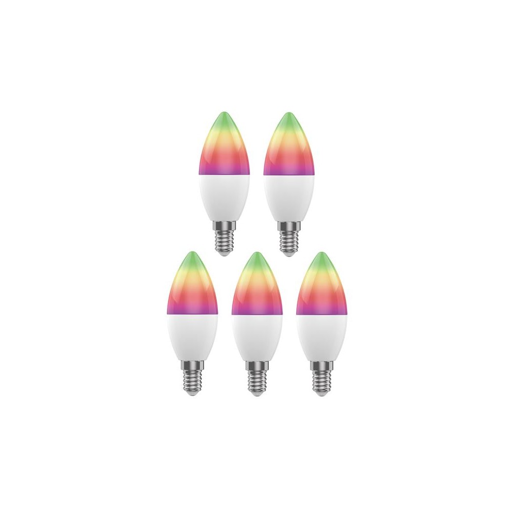 Išmaniųjų LED lempučių rinkinys E14 5W RGB WOOX R9075/5pack