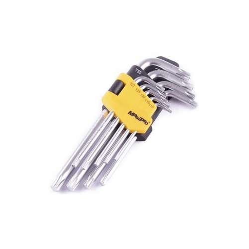 L rinkinys-raktai TORX MasiPro 108866 9vnt-TORX atsuktuvai