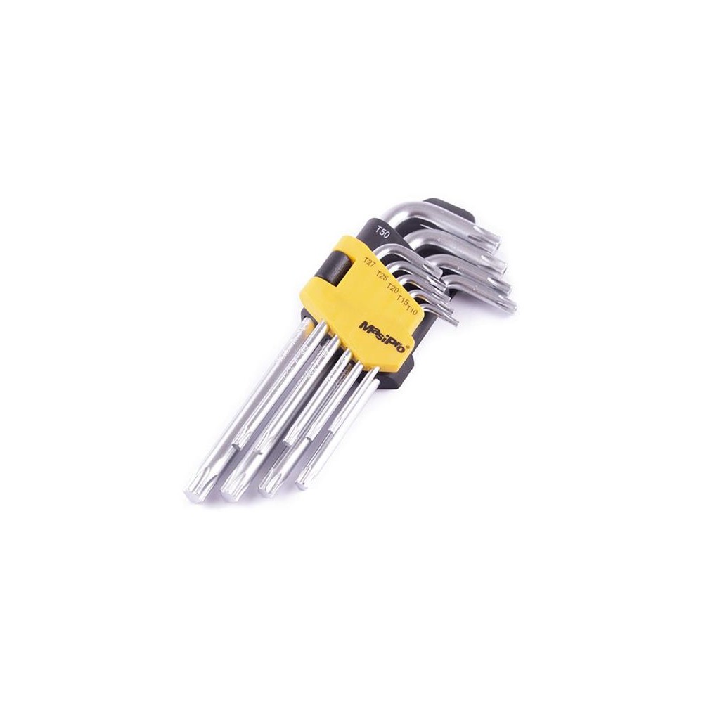 L rinkinys-raktai TORX MasiPro 108866 9vnt-TORX atsuktuvai