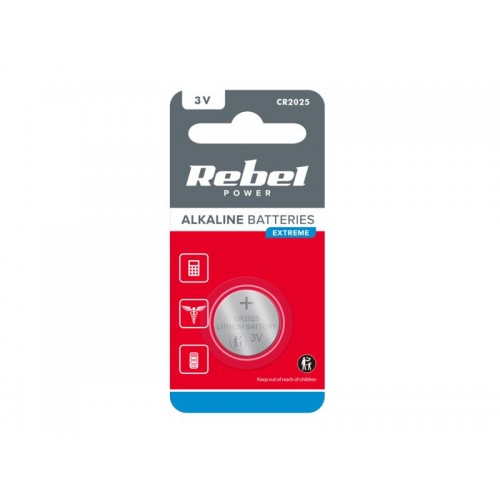 Baterija CR2025 REBEL EXTREME 1 vnt. / bl.-Tabletės baterijos