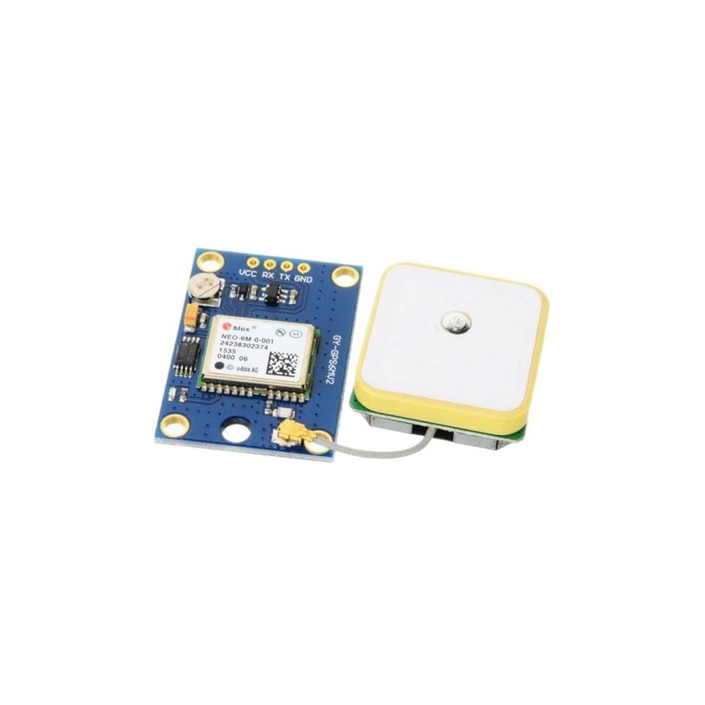 GPS modulis NEO-6M su EEPROM ir antena-Programuojami moduliai