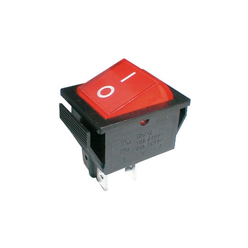 Klavišinis jungiklis 2pol./4pin ON-OFF 250V/15A - skaidrus