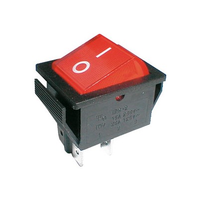 Klavišinis jungiklis 2pol./4pin ON-OFF 250V/15A - skaidrus