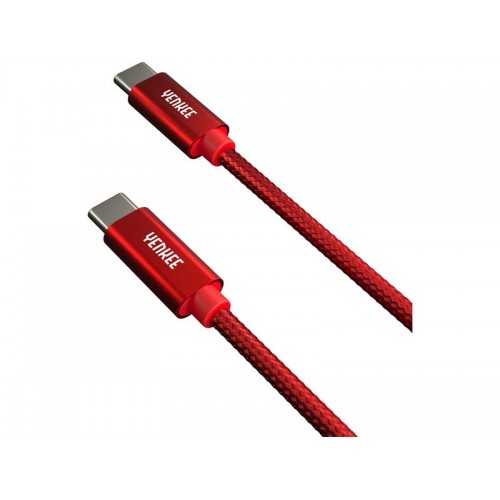 Kabelis YENKEE YCU C101 RD USB-C 2.0/USB-C 1m-Duomenų ir