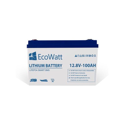 Akumuliatorius LiFePO4 12,8 V/100 Ah EcoWatt-LiFePO4, Li-Ion