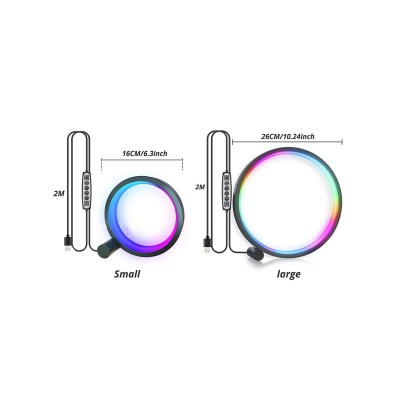 LED išmanusis stalo apšvietimas RGB 16cm Tuya-SMART apšvietimas