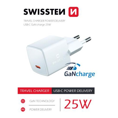 USB adapteris SWISSTEN GaN 22044100-USB adapteriai