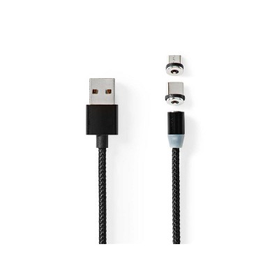 Kabelis USB/Micro USB 2v1 magnetinis 2 m NEDIS