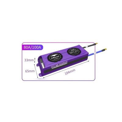 Išmanioji BMS 8S LiFePO4 elementams (25.6V) 100A su