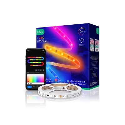 Išmanioji LED juosta 12V 40LED/m IP44 18W RGB NOUS F4 5m WiFi