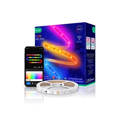 Išmanioji LED juosta 12V 40LED/m IP44 24W RGB NOUS F5 10m WiFi