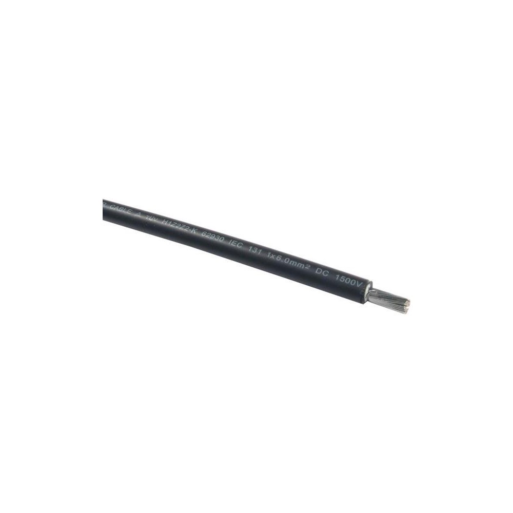 Saulės kabelis 6 mm2, 1500 V, juodas-Kabeliai Saulės kabelis 6 mm2, 1500 V, juodas-Kabeliai