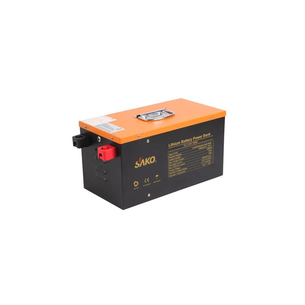 Akumuliatorius LiFePO4 12,8 V 100 Ah SAKO-LiFePO4, Li-Ion