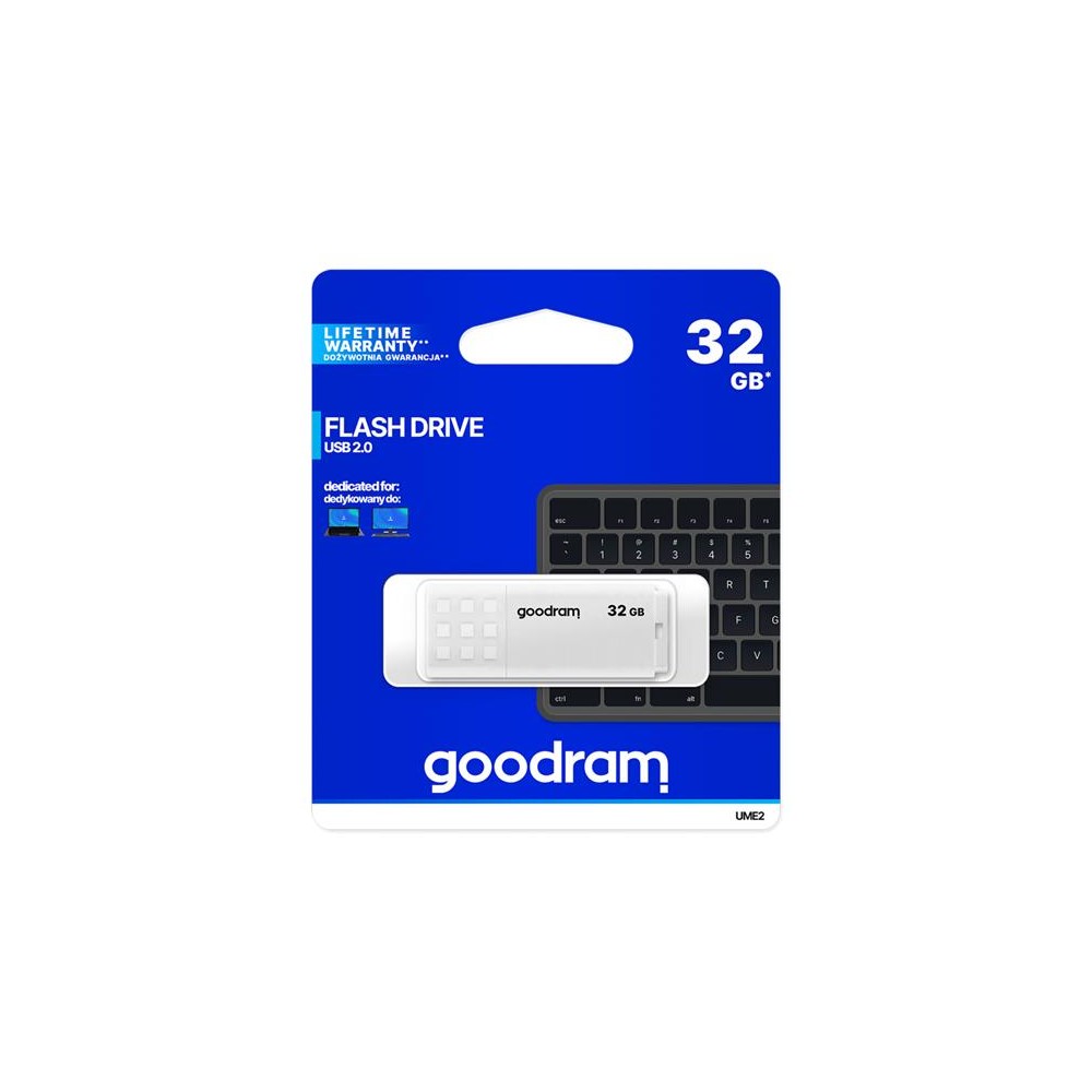 Flash GOODRAM USB 2.0 32GB balta-USB atmintukai