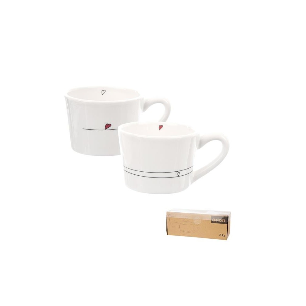 Puodelių rinkinys ORION Hearts line 0,23l-Puodeliai suvenyrai