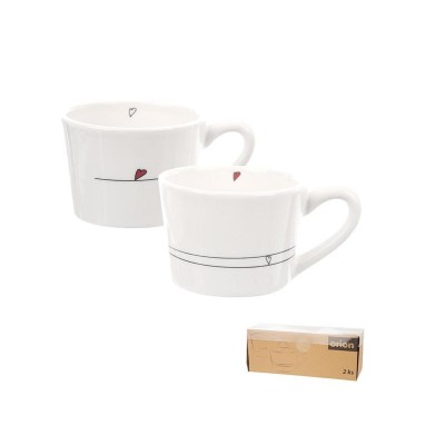 Puodelių rinkinys ORION Hearts line 0,23l-Puodeliai suvenyrai