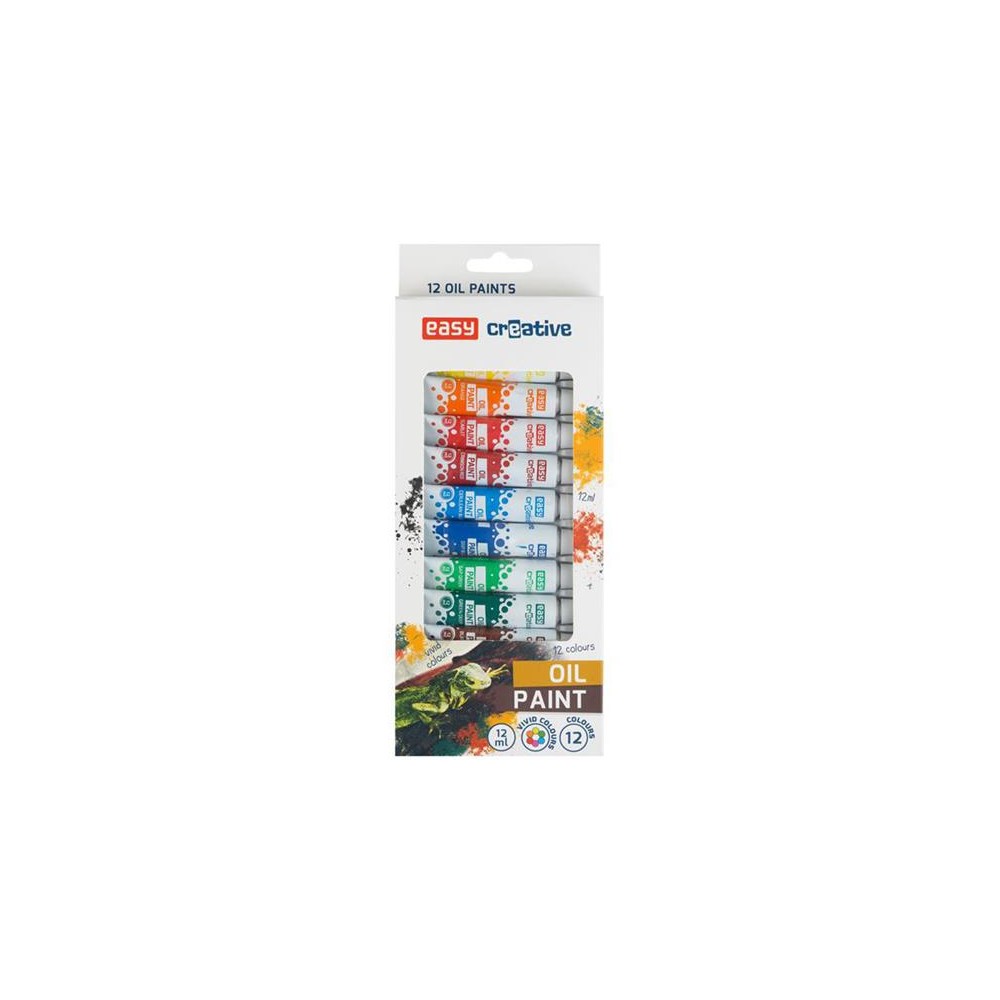 Aliejiniai dažai EASY CREATIVE 12 spalvų 12ml-Tapyba, piešimas Aliejiniai dažai EASY CREATIVE 12 spalvų 12ml-Tapyba, piešimas