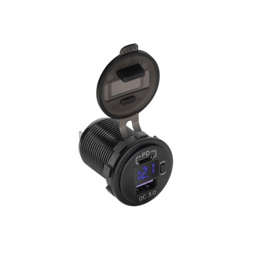 USB įkroviklis PEIYING PY-CHR0006 su QC ir įtampos