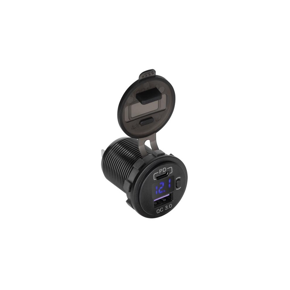 USB įkroviklis PEIYING PY-CHR0006 su QC ir įtampos