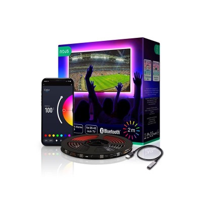 Išmanioji LED juosta 5V 20LED/m IP44 5W RGB NOUS F7 5m