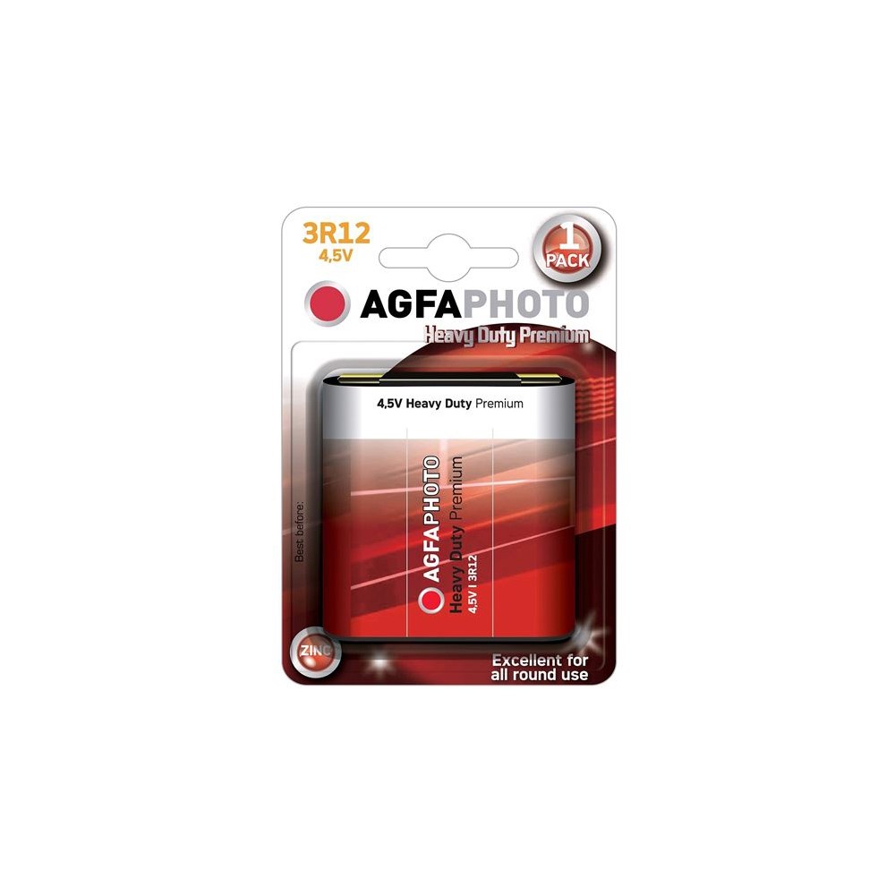 Akumuliatorius 3R12 (4,5 V)-plokščia) Zn AGFAPHOTO 1 vnt-ZnCl Akumuliatorius 3R12 (4,5 V)-plokščia) Zn AGFAPHOTO 1 vnt-ZnCl