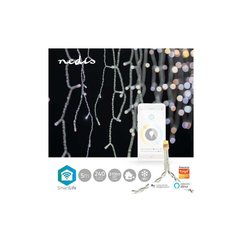 Išmanioji LED kalėdinė grandinė NEDIS WIFILXC04W250 5 m WiFi