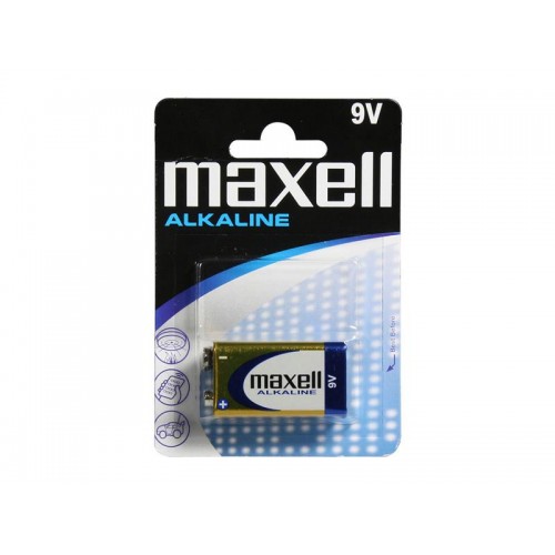 Baterija 6LR61 (9V) šarminė MAXELL 1vnt-Šarminės baterijos