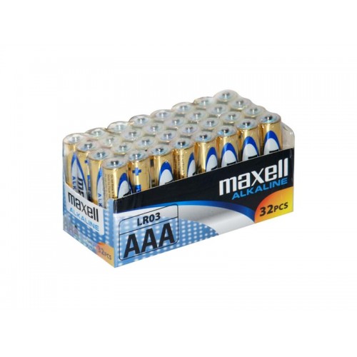 AAA (R03) šarminės baterijos MAXELL Power 32vnt-Šarminės