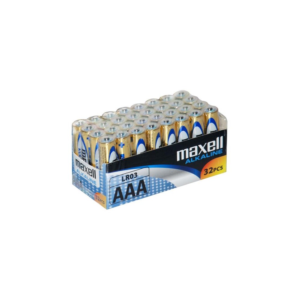 AAA (R03) šarminės baterijos MAXELL Power 32vnt-Šarminės