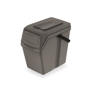 Šiukšliadėžė SORTIBOX II 25l pilkas akmuo-Šiukšliadėžės
