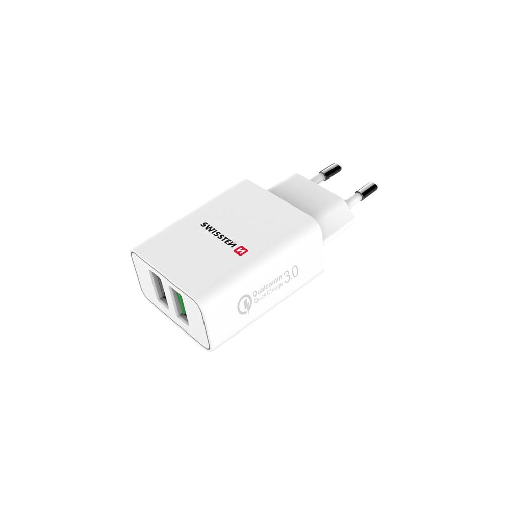 SWISSTEN USB adapteris 2x USB QC 3.0, 23W 22060100ECO-USB