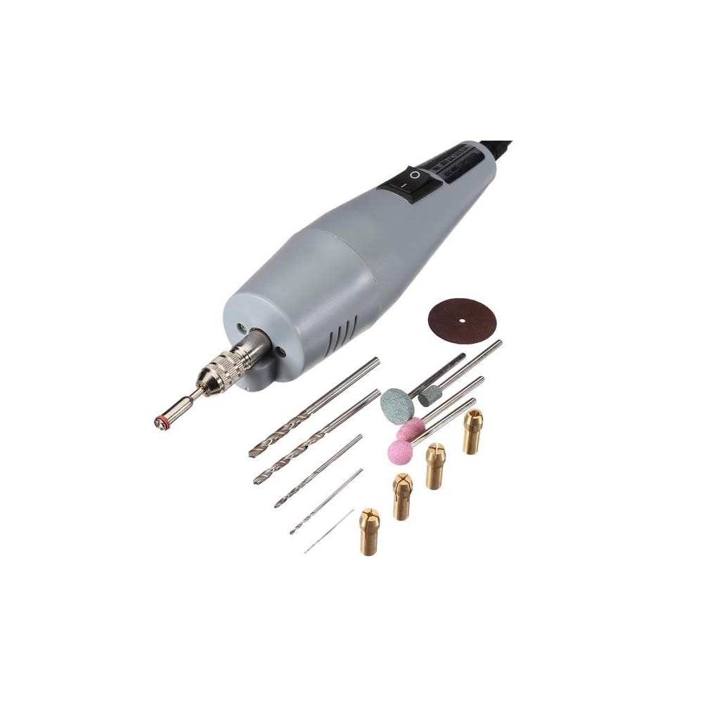 Gręžtuvas HADEX 12V/10W su priedais-Grąžtai Gręžtuvas HADEX 12V/10W su priedais-Grąžtai