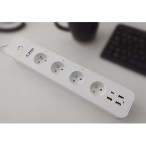 Išmanusis ilgintuvas 3 lizdai 1,5 m iGET Home Power 4 USB