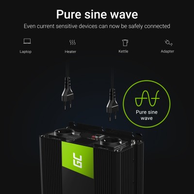 Green Cell Maitinimo inverteris nuo 24V iki 230V 1500W/3000W