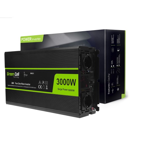 Green Cell Maitinimo inverteris nuo 24V iki 230V 3000W/6000W