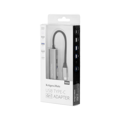 Adapteris (HUB) iš C tipo USB į HDMI/USB3.0/USB2.0/C