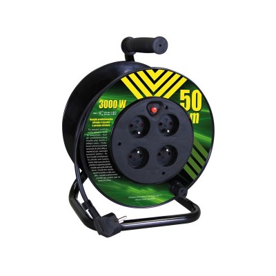 Pratęsimo kabelis ant būgno - 4 lizdai 50 m EMOS P19450P-Namams