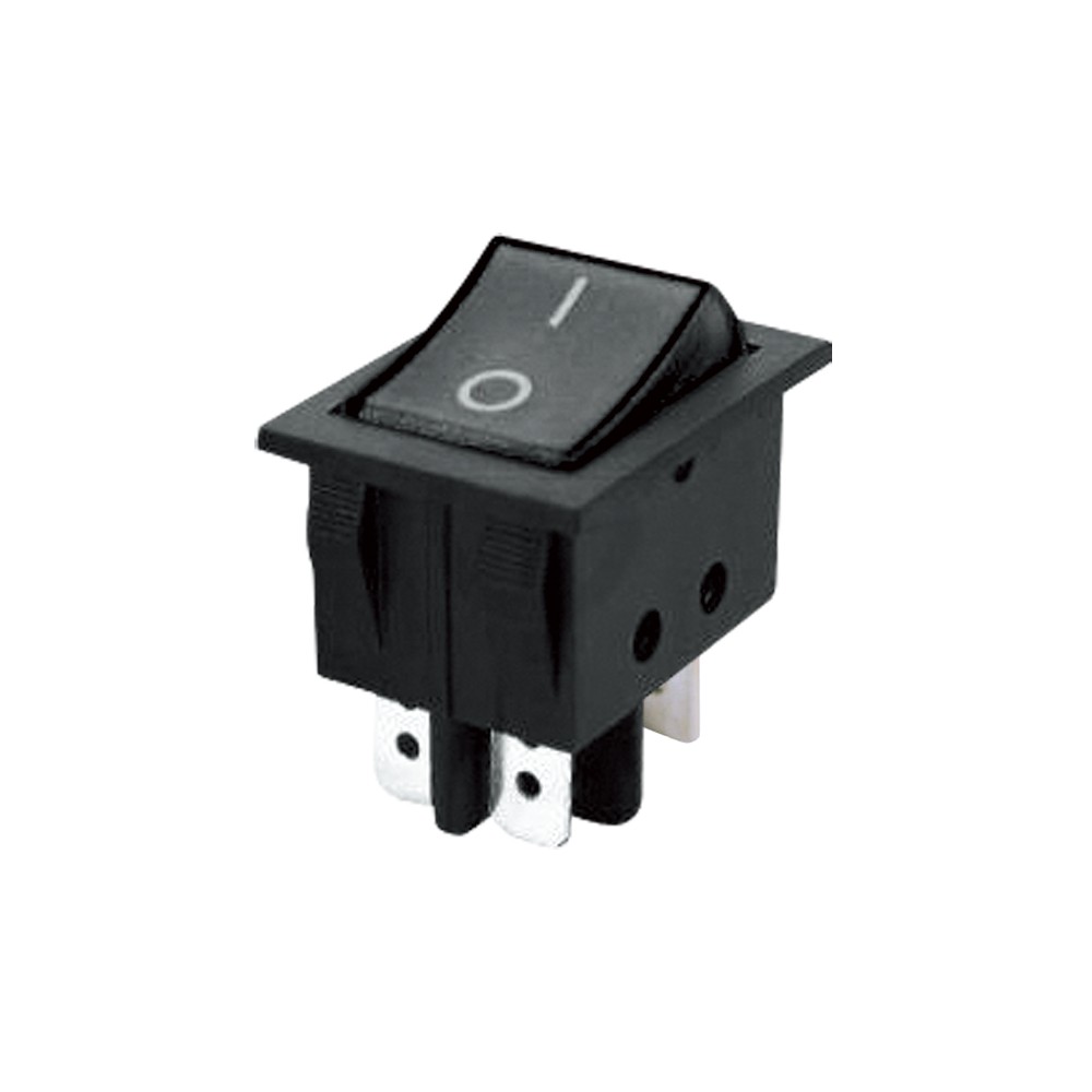 Klavišinis jungiklis 2pol./4pin (ON)-OFF 250V/15A-Komponentai Klavišinis jungiklis 2pol./4pin (ON)-OFF 250V/15A-Komponentai