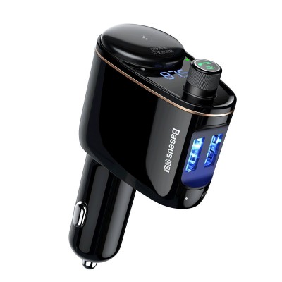 "Baseus" FM siųstuvas automobiliui 2x USB, "Bluetooth -